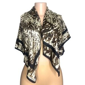 Adrienne Landau Studio 100% Silk Print Scarf 34" x 34" Square